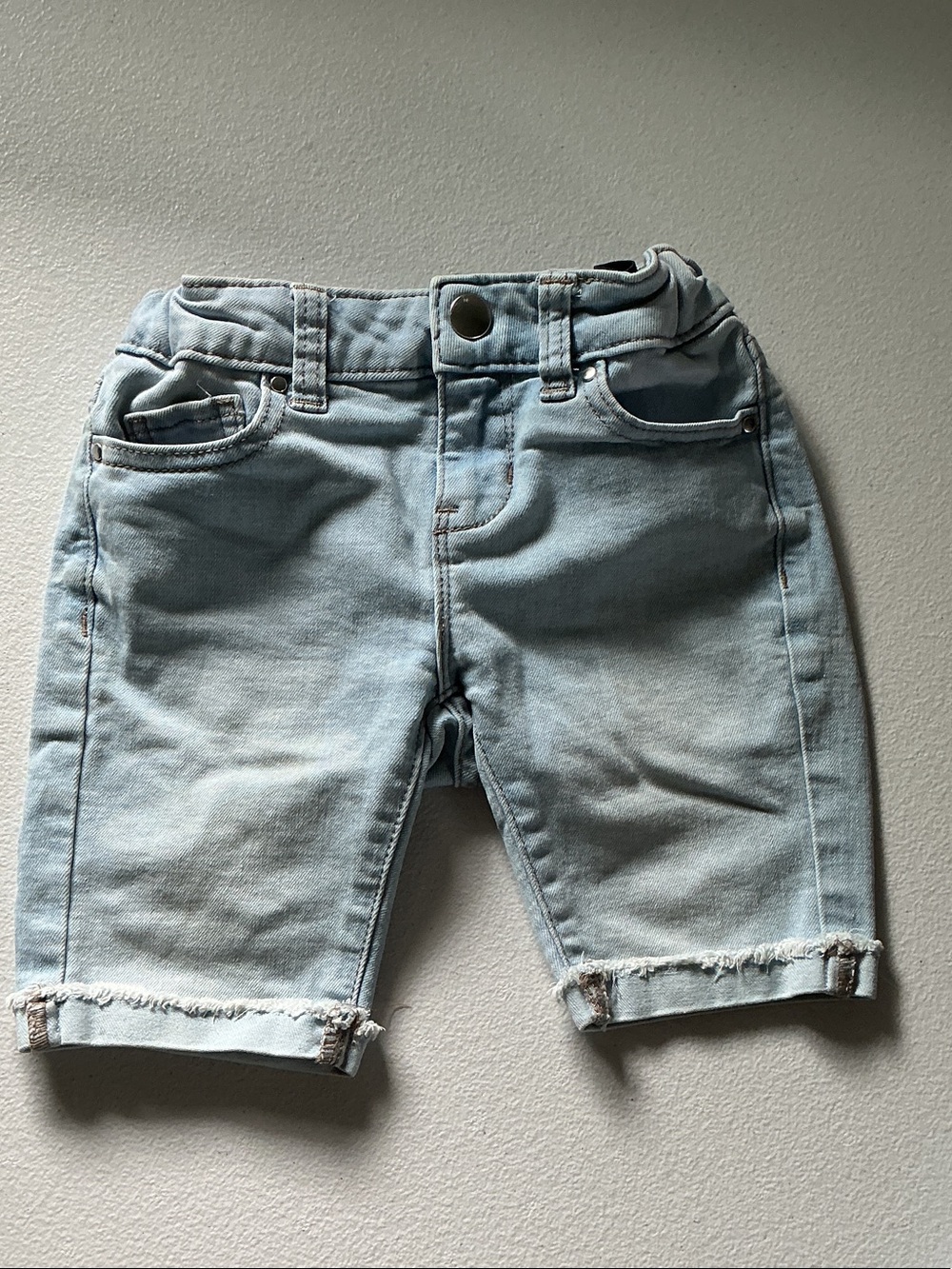 wonder nation Light Blue Denim Rolled-Hem Kids Shorts